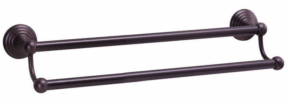 Alno A9025-24-CHBRZ: 24" cc Embassy Double Towel Bar - Chocolate Bronze