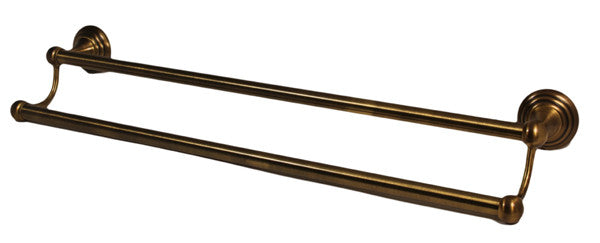 Alno A9025-30-AE: 30" cc Embassy Double Towel Bar - Antique English