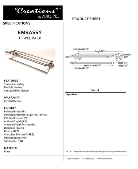 Specificaton Sheet