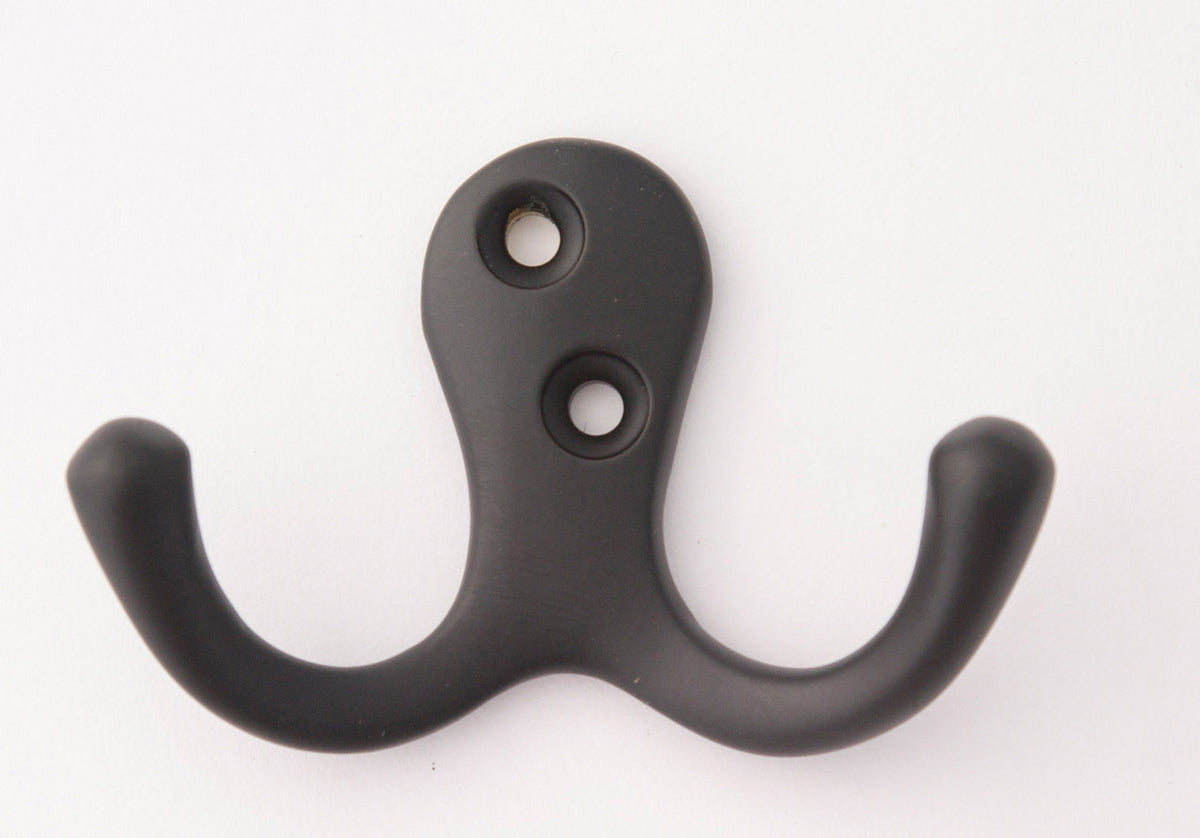 Alno A903-MB: Double Robe Hook - Matte Black