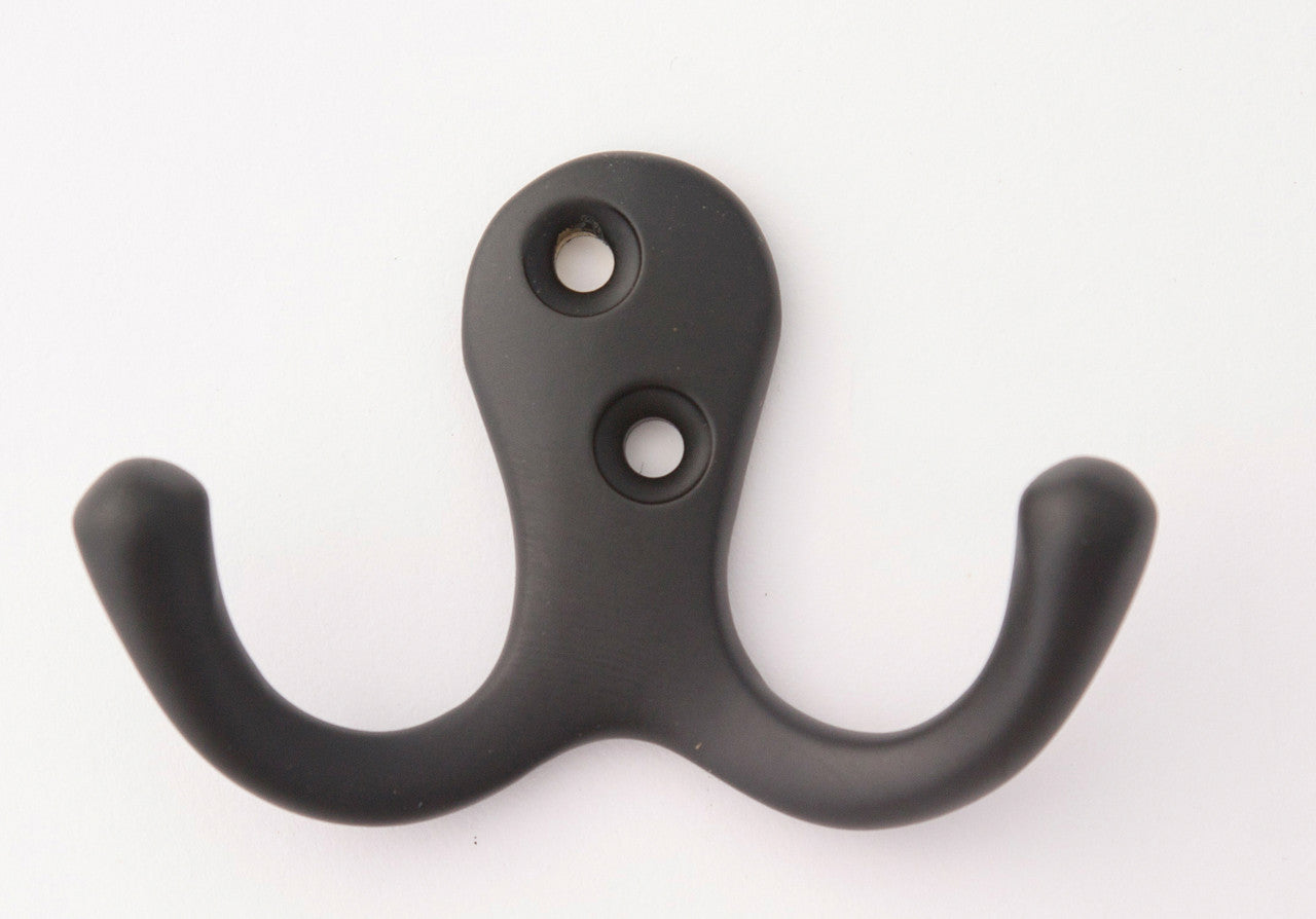 Alno A903-MB: Double Robe Hook - Matte Black
