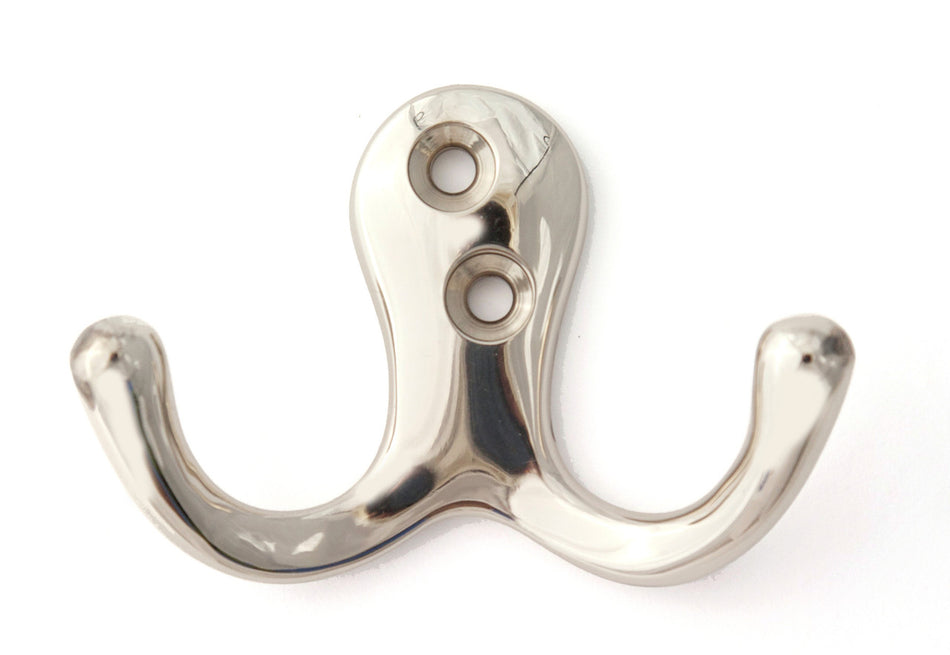 Alno A903-PN: Double Robe Hook - Polished Nickel