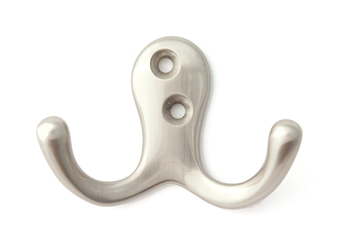 Alno A903-SN: Double Robe Hook - Satin Nickel