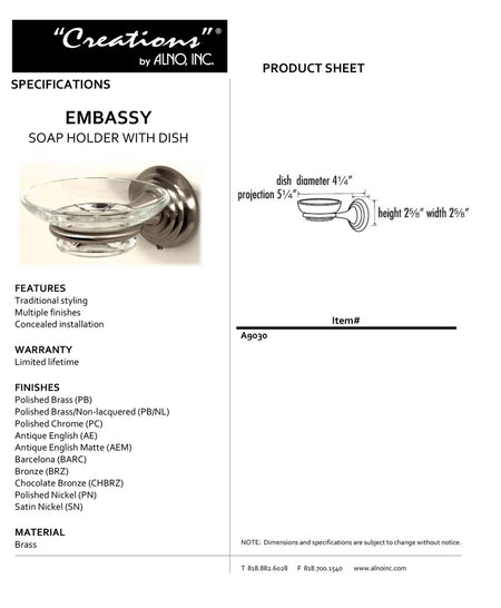 Specificaton Sheet