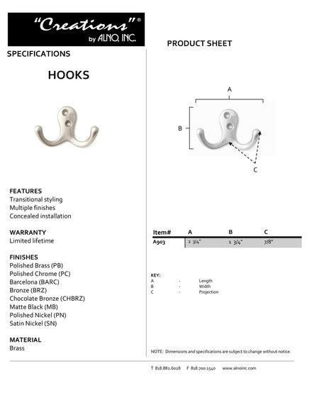 Specificaton Sheet