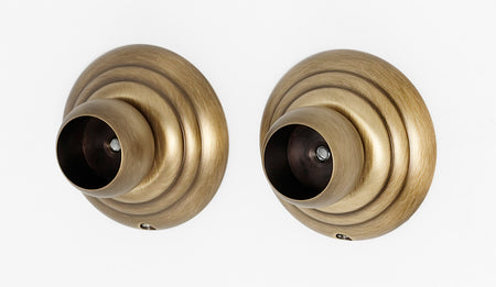 Alno A9046-AEM: Embassy Shower Rod Mounting Brackets (pair) - Antique English Matte