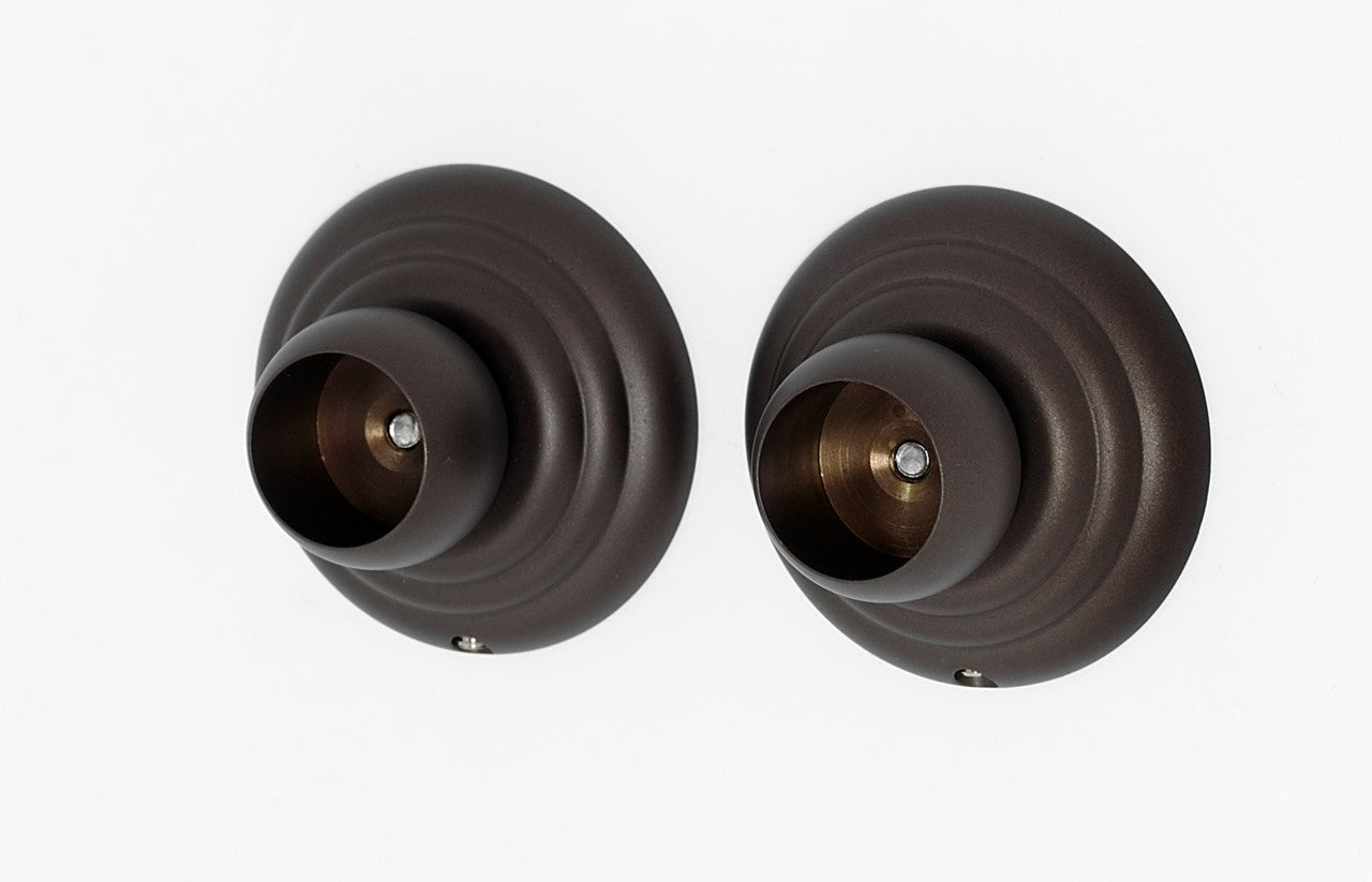 Alno A9046-CHBRZ: Embassy Shower Rod Mounting Brackets (pair) - Chocolate Bronze