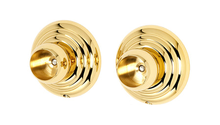 Alno A9046-PB/NL: Embassy Shower Rod Mounting Brackets (pair) - Unlacquered Brass