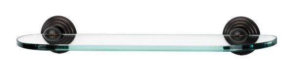 Alno A9050-18-BARC: 18" Embassy Glass Shelf w/Brackets - Barcelona