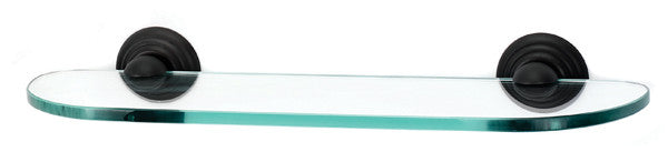 Alno A9050-18-BRZ: 18" Embassy Glass Shelf w/Brackets - Bronze