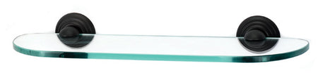 Alno A9050-18-BRZ: 18" Embassy Glass Shelf w/Brackets - Bronze