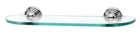 Alno A9050-18-PC: 18" Embassy Glass Shelf w/Brackets - Polished Chrome