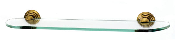 Alno A9050-24-AEM: 24" Embassy Glass Shelf w/Brackets - Antique English Matte