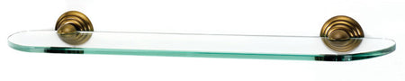 Alno A9050-24-AE: 24" Embassy Glass Shelf w/Brackets - Antique English