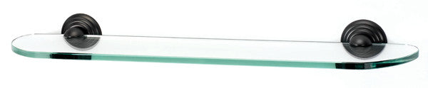 Alno A9050-24-BRZ: 24" Embassy Glass Shelf w/Brackets - Bronze