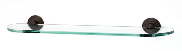 Alno A9050-24-CHBRZ: 24" Embassy Glass Shelf w/Brackets - Chocolate Bronze