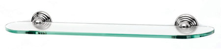 Alno A9050-24-PC: 24" Embassy Glass Shelf w/Brackets - Polished Chrome