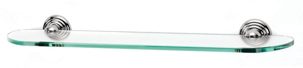 Alno A9050-24-PC: 24" Embassy Glass Shelf w/Brackets - Polished Chrome