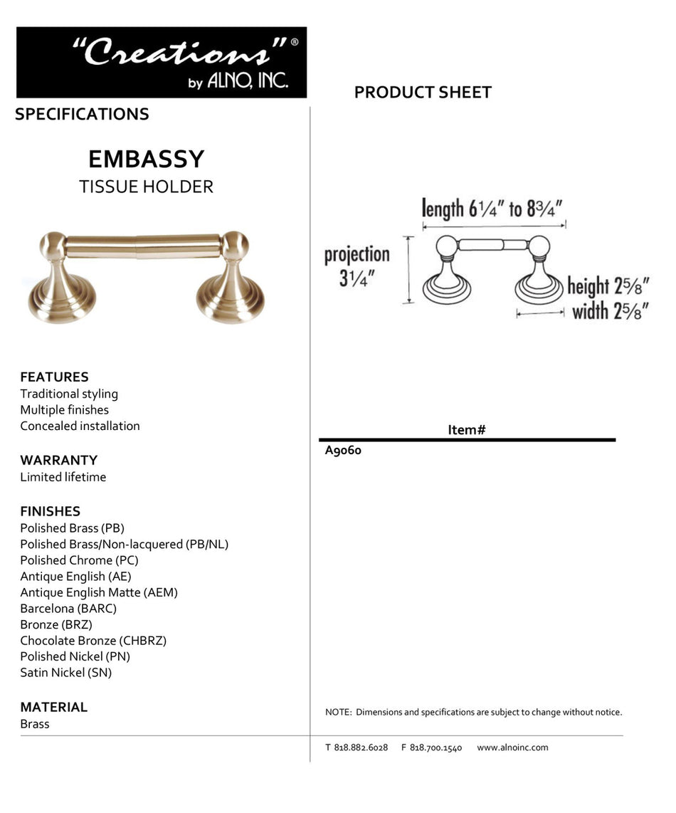 Specificaton Sheet