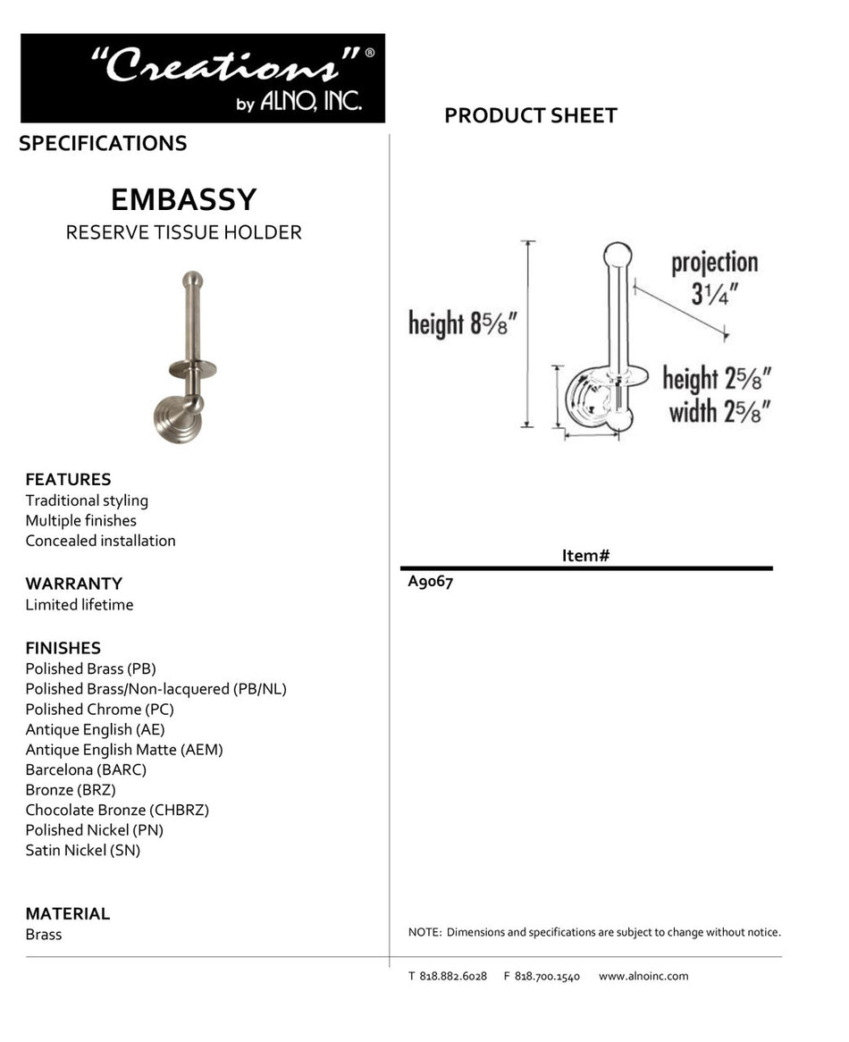 Specificaton Sheet