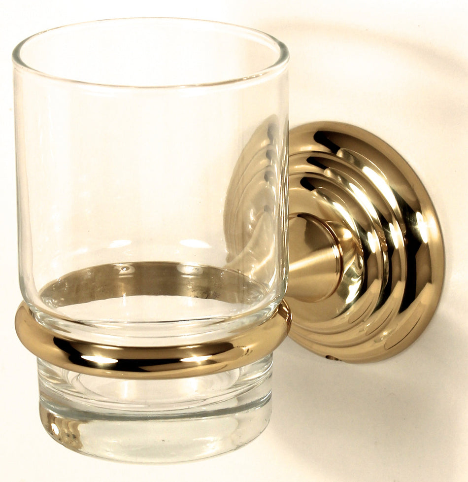 Alno A9070-PB: Embassy Tumbler Holder w/Tumbler - Polished Brass