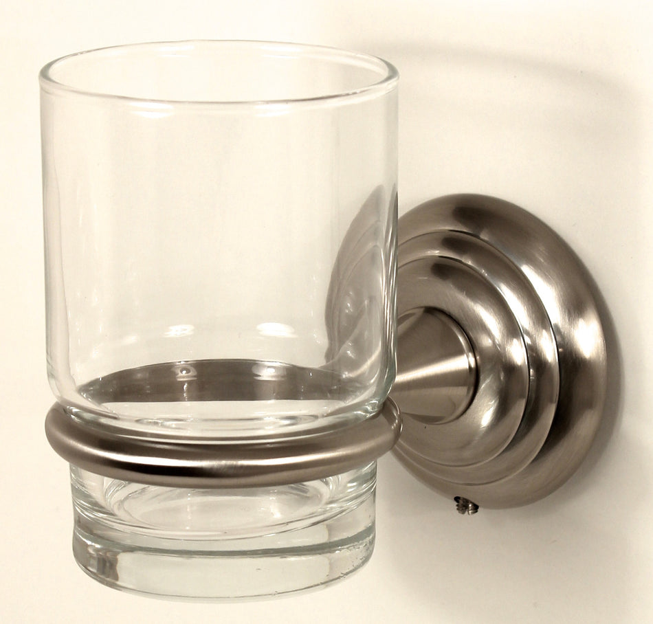 Alno A9070-SN: Embassy Tumbler Holder w/Tumbler - Satin Nickel