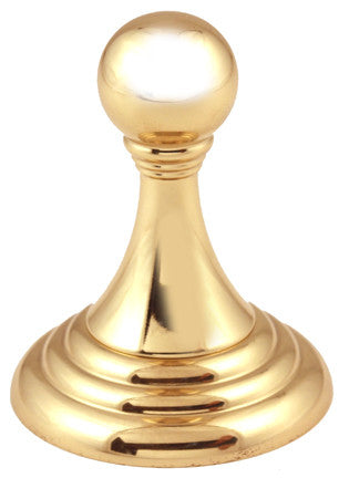Alno A9075-PB/NL: 3" Embassy Robe Hook - Unlacquered Brass