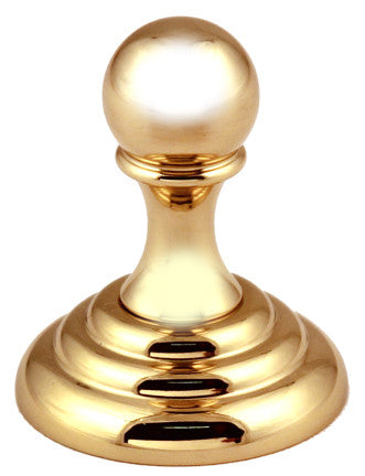 Alno A9081-PB/NL: 1-1/2" Embassy Robe Hook - Unlacquered Brass