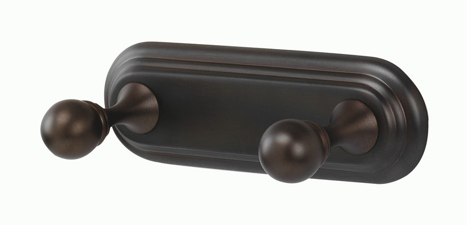 Alno A9086-CHBRZ: 5" Embassy Double Robe Hook - Chocolate Bronze