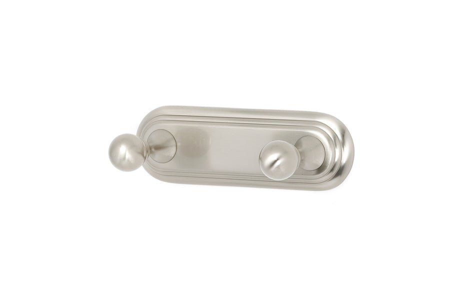 Alno A9086-SN: 5" Embassy Double Robe Hook - Satin Nickel