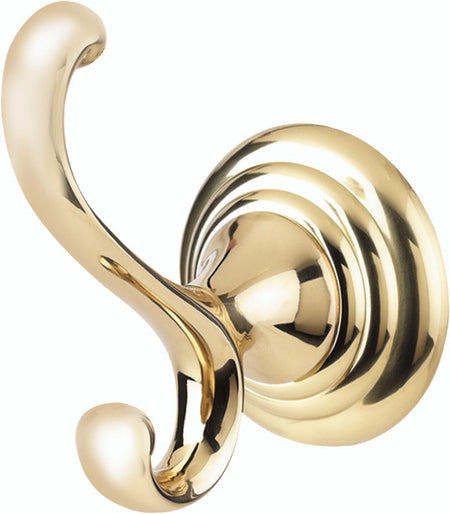 Alno A9099-PB/NL: Embassy Double Robe Hook - Unlacquered Brass