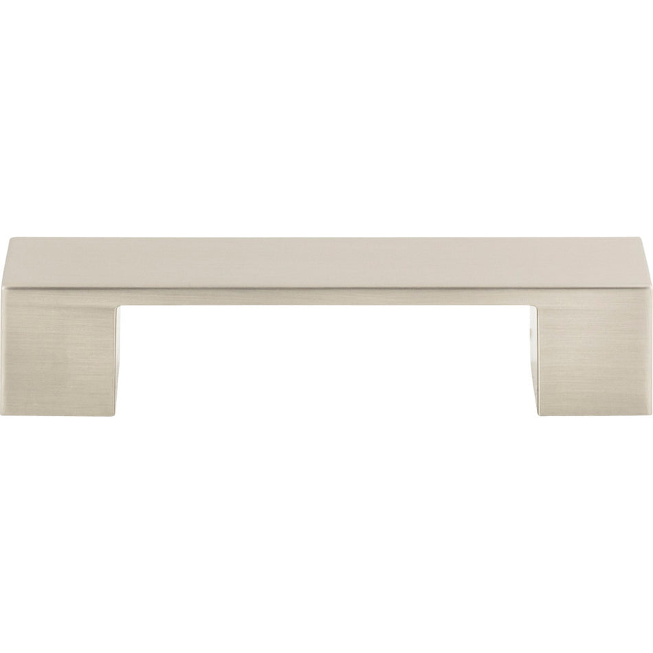 Atlas A918-BN: 3-3/4" cc Wide Square Cabinet Pull - Brushed Nickel