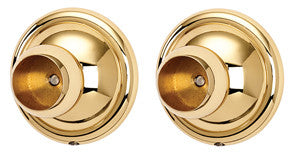 Alno A9246-PB/NL: Yale Shower Rod Mounting Brackets (pair) - Unlacquered Brass