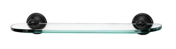 Alno A9250-18-BRZ: 18" Yale Glass Shelf w/Brackets - Bronze