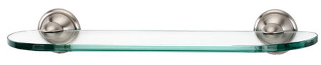 Alno A9250-18-SN: 18" Yale Glass Shelf w/Brackets - Satin Nickel