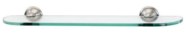 Alno A9250-24-SN: 24" Yale Glass Shelf w/Brackets - Satin Nickel