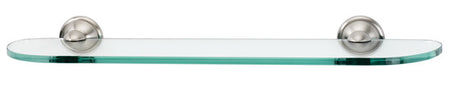 Alno A9250-24-SN: 24" Yale Glass Shelf w/Brackets - Satin Nickel