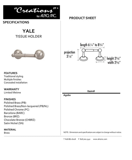 Specificaton Sheet