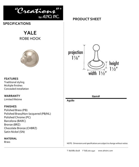 Specificaton Sheet