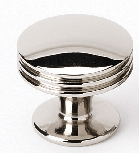 Alno A930-1-PN: 1" Transitional Round Cabinet Knob - Polished Nickel