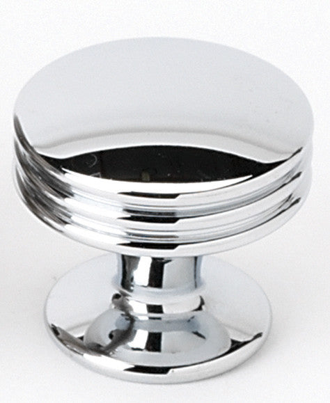 Alno A930-18-PB/NL: 1-1/8" Transitional Cabinet Knob - Unlacquered Brass