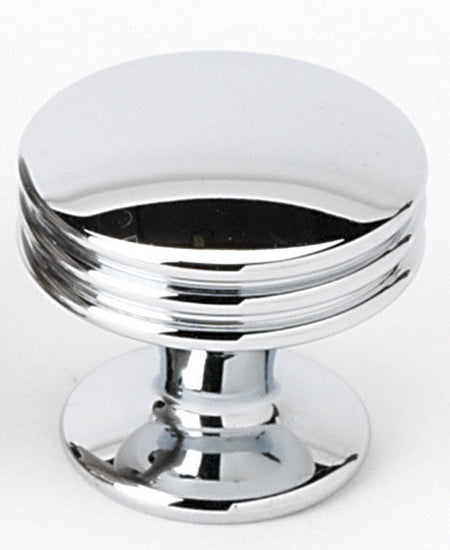 Alno A930-18-PB/NL: 1-1/8" Transitional Cabinet Knob - Unlacquered Brass