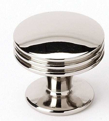 Alno A930-18-PN: 1-1/8" Transitional Round Cabinet Knob - Polished Nickel
