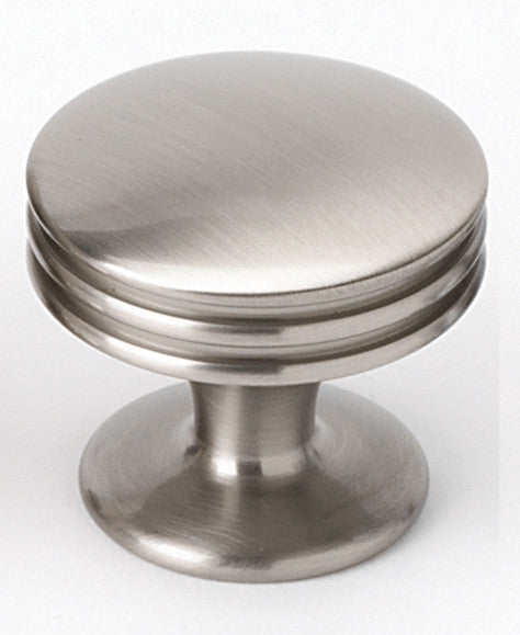 Alno A930-18-SN: 1-1/8" Transitional Round Cabinet Knob - Satin Nickel