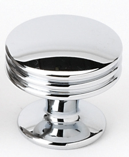 Alno A930-38-PB/NL: 1-3/8" Transitional Cabinet Knob - Unlacquered Brass