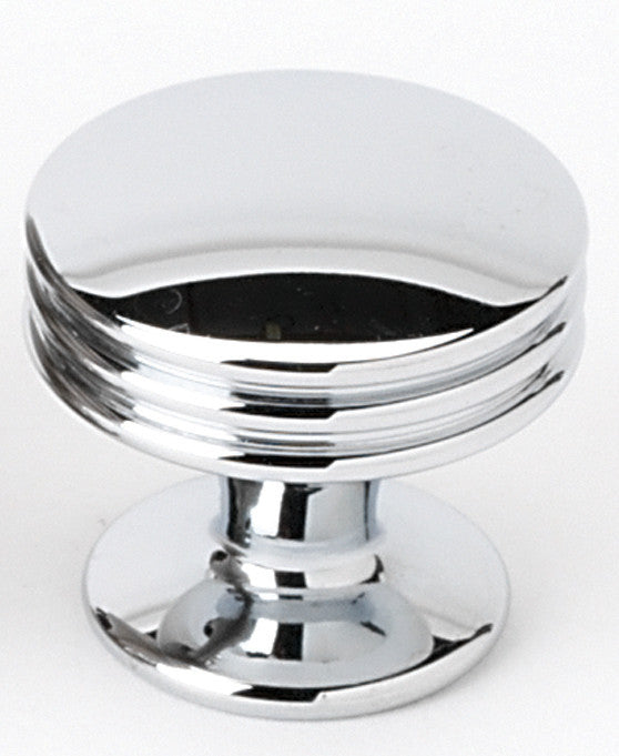 Alno A930-38-PB/NL: 1-3/8" Transitional Cabinet Knob - Unlacquered Brass