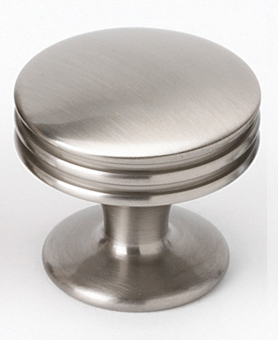 Alno A930-38-SN: 1-3/8" Transitional Round Cabinet Knob - Satin Nickel