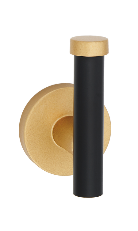 Alno A9381-CHP/MB: Vita Bella Wall Hook with Smooth Bar - Champagne/Matte Black