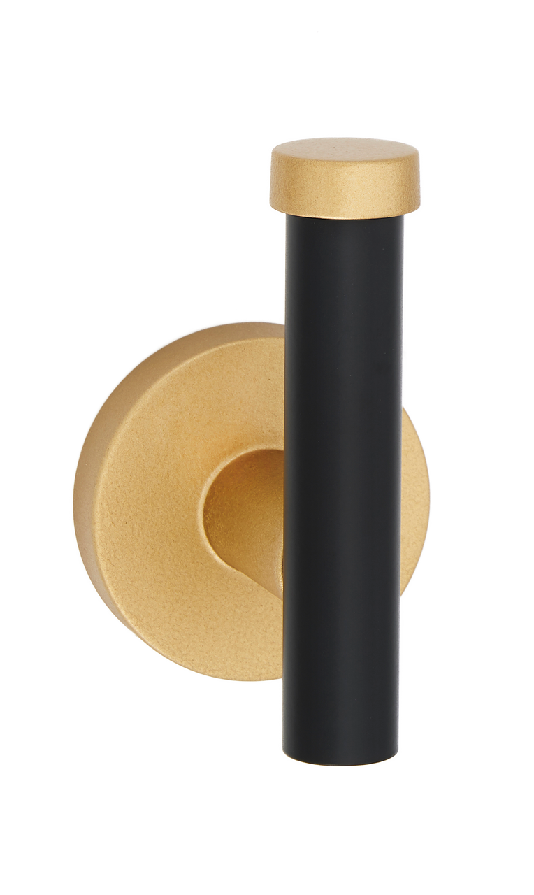 Alno A9381-CHP/MB: Vita Bella Wall Hook with Smooth Bar - Champagne/Matte Black