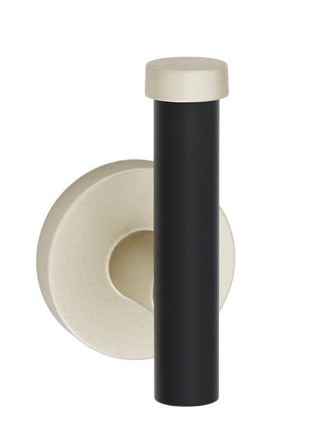 Alno A9381-MN/MB: Vita Bella Wall Hook with Smooth Bar - Matte Nickel/Matte Black
